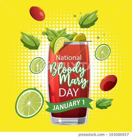 National Bloody Mary Day Banner Design 103080857