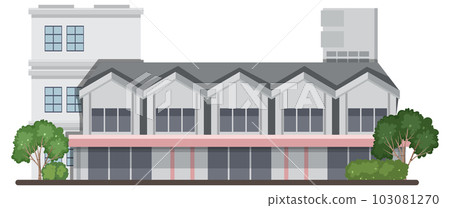 Urban landscape with houses and buildings 103081270