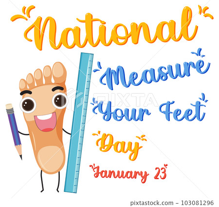 National Measure Your Feet Day Banner Design 103081296