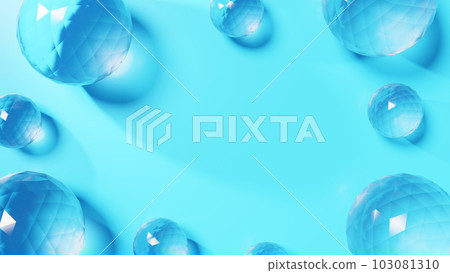 A space with multiple transparent glass spheres. Space available. (overhead view) (horizontal) A space with multiple transparent glass spheres. Space available. (overhead view) (horizontal) 103081310