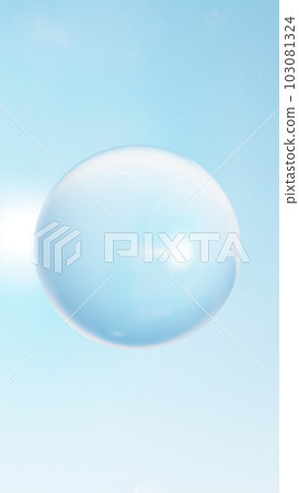 Sunlight, blue sky and round drops of water. (Vertical) Sunlight, blue sky and round drops of water. (Vertical) 103081324