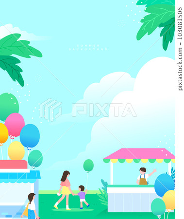 Various summer background illustrations 103081506