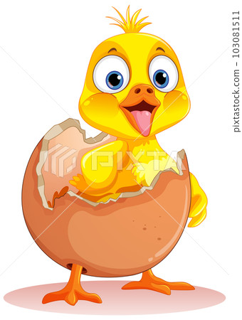 Little Duck Hatching from Egg 103081511