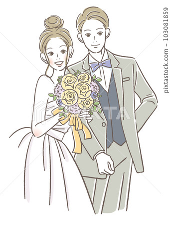 新娘和新郎在婚禮上 103081859