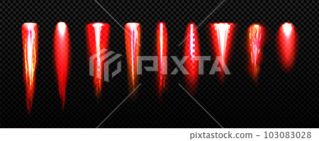 Realistic set of rocket fire trails Realistic set of rocket fire trails 103083028