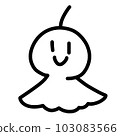 Hand-drawn illustrations of teru teru bozu monochrome 103083566