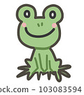 hand drawn illustration of frog 103083594