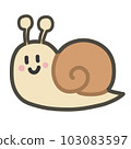 Hand drawn illustration of snail 103083597