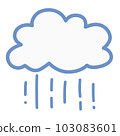 hand drawn illustration of rain cloud 103083601