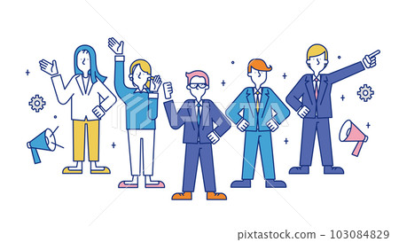 Men and women working in technical sales positions Men and women working in technical sales positions 103084829