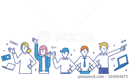 Men and women who find jobs as IT engineers Men and women who find jobs as IT engineers 103084875