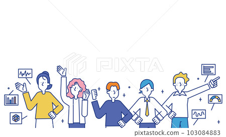 Men and women working in data analysis professions 103084883