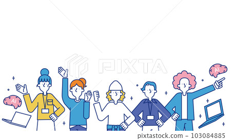 Illustration of a man and a woman who are AI engineers Illustration of a man and a woman who are AI engineers 103084885