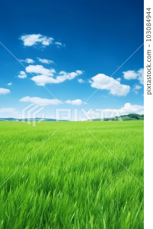 藍天清新綠草地垂直AI生成圖像AI圖像 103084944