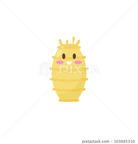 Larva, clam or small marine crustacean flat vector illustration isolated. 103085310