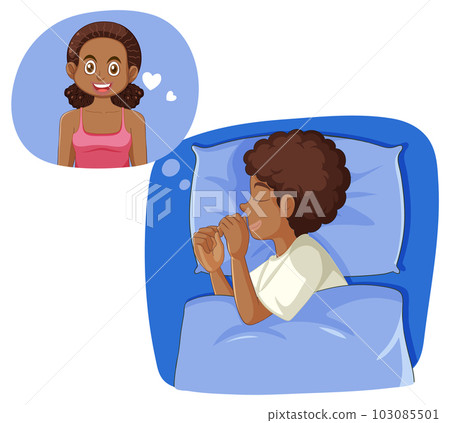 Teenage Boy Dreaming About His Crush Teenage Boy Dreaming About His Crush 103085501