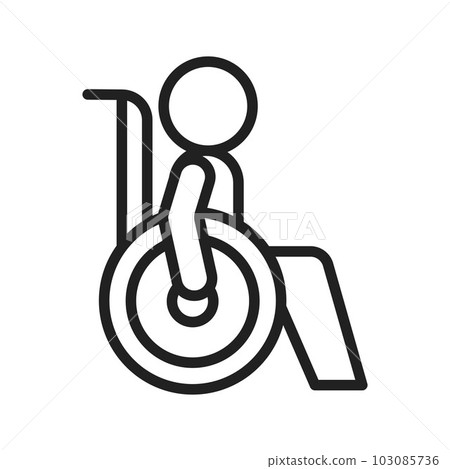 Disabled icon vector image. 103085736