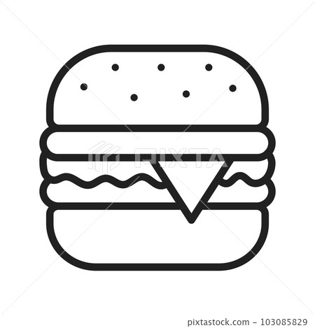 Burger icon vector image. Burger icon vector image. 103085829
