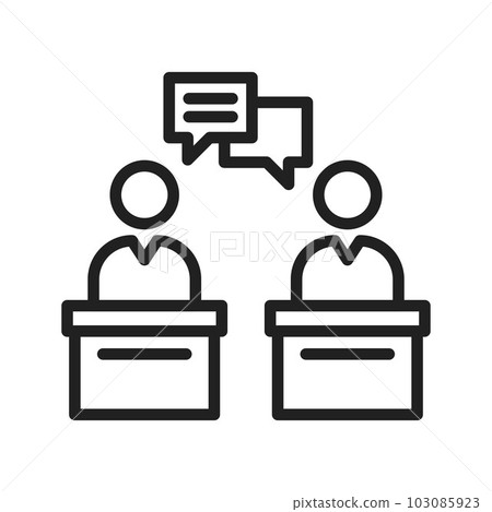 Debate icon vector image. 103085923