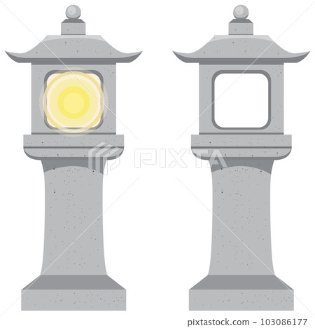 Traditional Japanese Stone Lantern 103086177
