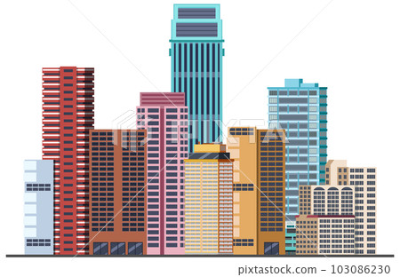 Urban landscape with high skyscrapers Urban landscape with high skyscrapers 103086230