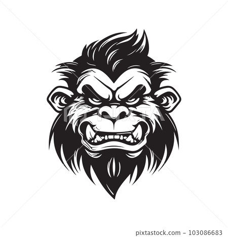 troll, logo concept black and white color, hand drawn illustration troll, logo concept black and white color, hand drawn illustration 103086683