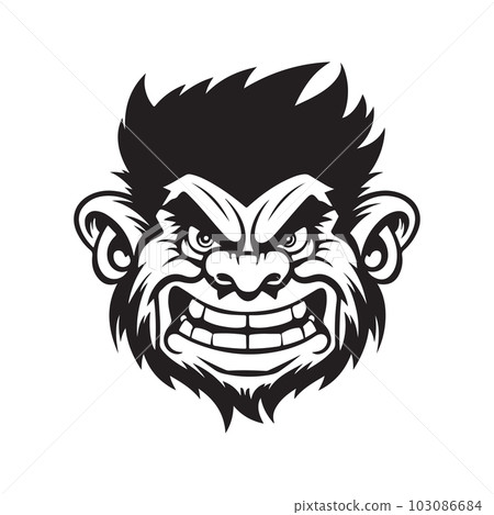 troll, logo concept black and white color, hand drawn illustration troll, logo concept black and white color, hand drawn illustration 103086684