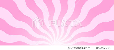 Waving pink radial stripes background. Trendy pattern in y2k style. Undulate rosy sunburst, explosion or surprise design effect. Manga comic style background Waving pink radial stripes background. Trendy pattern in y2k style. Undulate rosy sunburst, explosion or surprise design effect. Manga comic style background 103087770