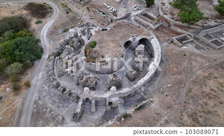 Pergamon Asklepion was the important health treatment and curing center with the equivalent of Epidaurus and Kos medical sanatoriums in ancient Greece and Rome. Pergamon Asklepion was the important health treatment and curing center with the equivalent of Epidaurus and Kos medical sanatoriums in ancient Greece and Rome. 103089071