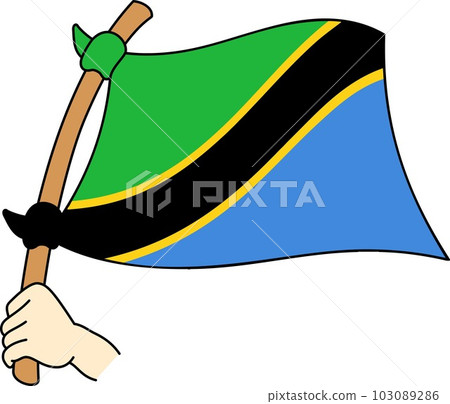 Fluttering national flags of the world ☆Tanzania☆ 103089286