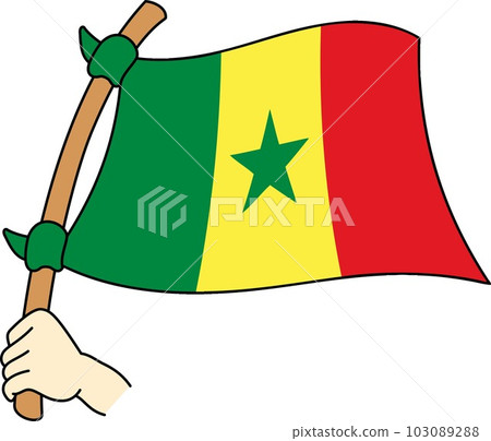 飄揚的世界各國國旗☆塞內加爾☆ 103089288