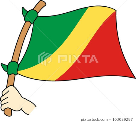 飄揚的世界各國國旗☆剛果共和國☆ 飄揚的世界各國國旗☆剛果共和國☆ 103089297
