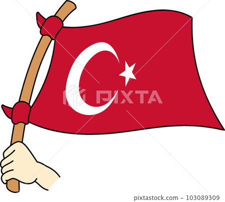 Fluttering national flags of the world ☆Türkiye☆ Fluttering national flags of the world ☆Türkiye☆ 103089309
