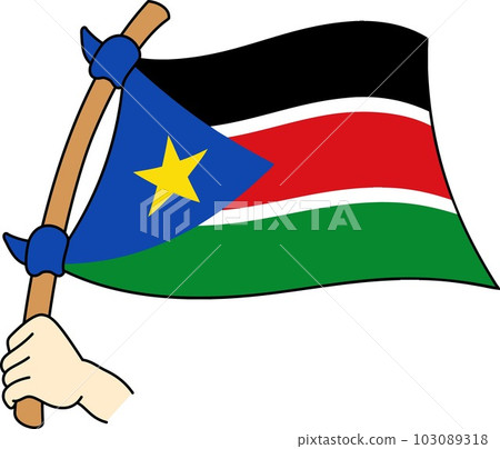 飄揚的世界各國國旗☆南蘇丹☆ 103089318
