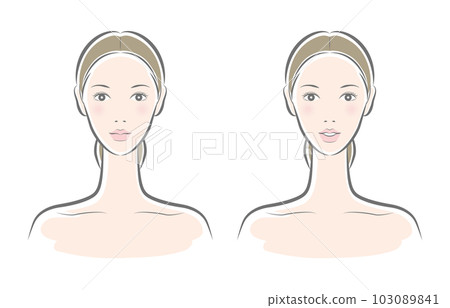 一個女人做皮膚護理的矢量圖 103089841