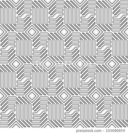 Abstract seamless geometric pattern. 103090854