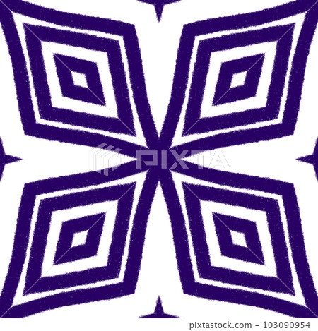 Arabesque hand drawn pattern. Purple symmetrical kaleidoscope background. Textile ready trending print, swimwear fabric, wallpaper, wrapping. Oriental arabesque hand drawn design. 103090954