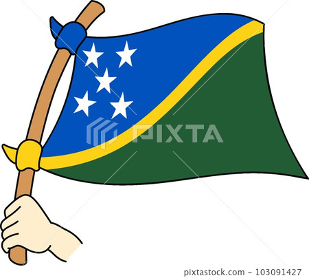 飄揚的世界各國國旗☆所羅門群島☆ 103091427