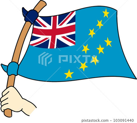 Fluttering national flags of the world☆Tuvalu☆ 103091440