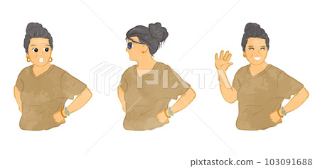 酷萌阿姨插畫集03 103091688