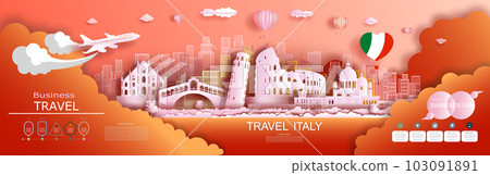 Infographic advertising travel brochure Italy... - Stock Illustration ...