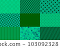 Geometric green seamless pattern 103092328