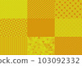 Geometric yellow seamless pattern 103092332