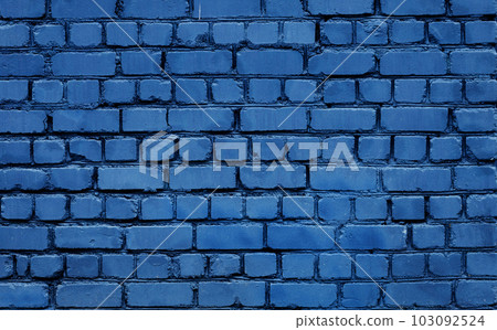 brick wall painted blue. 103092524