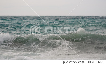 restless mediterranean sea background shot 103092643