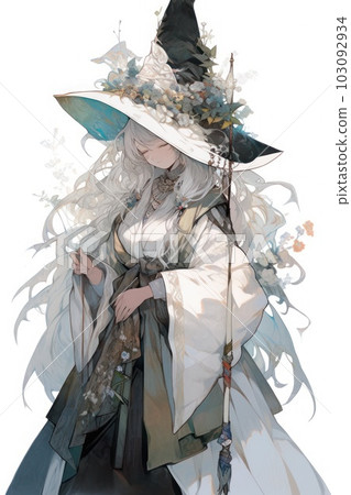 Illustration in watercolor style: fantasy female art 103092934