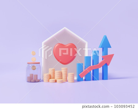 Heartfelt home land income finance concept. Economic and Financial Education. growth target Heartfelt home land income finance concept. Economic and Financial Education. growth target 103093452