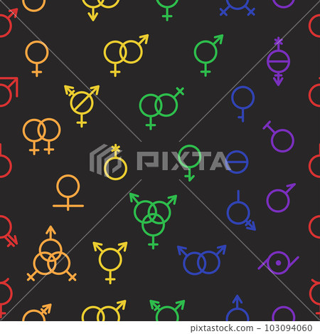 Gender symbol seamless pattern. Gender symbol seamless pattern. 103094060