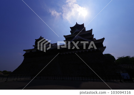 Scenery of Kumamoto Castle undergoing restoration 103094316