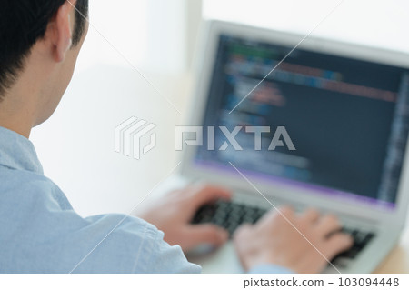 man doing system maintenance 103094448